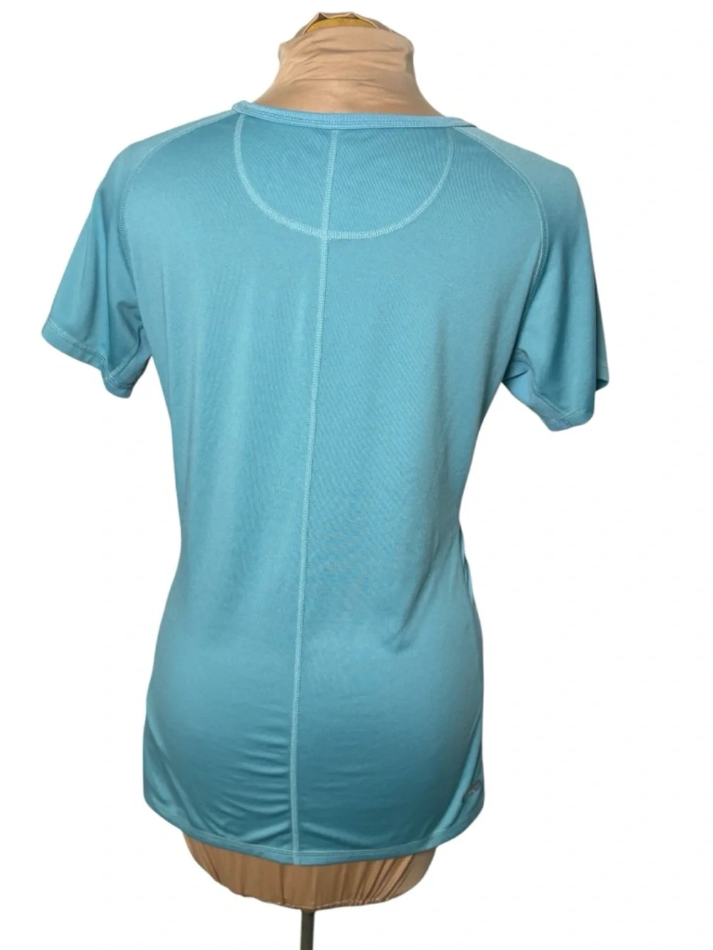 THE NORTH FACE Blue Bamboo Print Athletic Top Size M - Picture 4 of 11